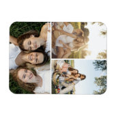 Maak Je Eigen Aangepaste 3 Foto Collage Magneet (Horizontaal)