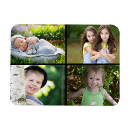 Maak je eigen aangepaste 4 familie foto magneet