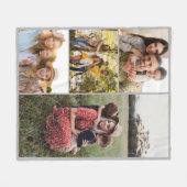 Maak Je Eigen Aangepaste 4 Foto Collage Fleece Deken (Voorkant (Horizontaal))