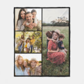 Maak Je Eigen Aangepaste 4 Foto Collage Fleece Deken (Voorkant)