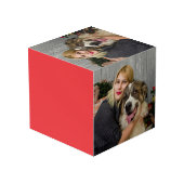 Maak je eigen aangepaste 4 foto collage kubus (Achter hoekig)