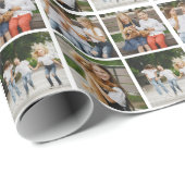Maak Je Eigen Aangepaste 4 Foto Raster Cadeaupapier (Rol Hoek)