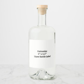 Maak je eigen aangepaste 4" x 3,5" drankfles likeurfles etiket