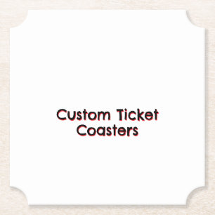 Maak je eigen aangepaste 4" x 4" ticket kartonnen onderzetters