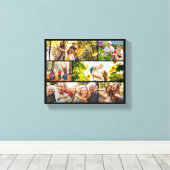Maak Je Eigen Aangepaste 6 Foto Collage Canvas Afdruk (Insitu (Houten vloer))