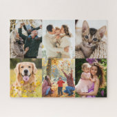 Maak Je Eigen Aangepaste 6 Foto Collage Legpuzzel (Horizontaal)