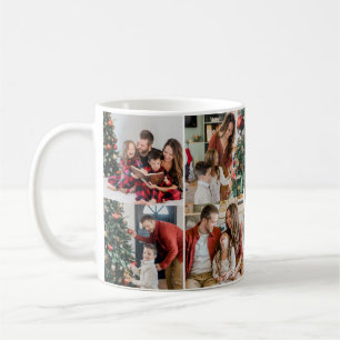 Maak je eigen aangepaste 6 foto familie dubbelzijd koffiemok