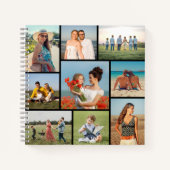 Maak je eigen aangepaste 9 foto collage recept notitieboek (Voorkant)