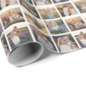 Maak je eigen aangepaste 9 foto-raster cadeaupapier (Rol Hoek)