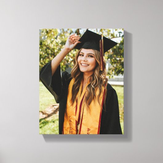 Maak Je Eigen Aangepaste Afstudeerfoto Canvas Afdruk (Voorkant)