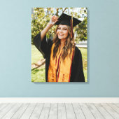 Maak Je Eigen Aangepaste Afstudeerfoto Canvas Afdruk (Insitu (Houten vloer))