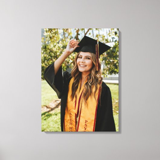 Maak Je Eigen Aangepaste Afstudeerfoto Canvas Afdruk (Voorkant)