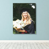 Maak Je Eigen Aangepaste Afstudeerfoto Canvasprint Canvas Afdruk (Insitu (Houten vloer))