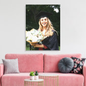 Maak Je Eigen Aangepaste Afstudeerfoto Canvasprint Canvas Afdruk (Insitu (Woonkamer))