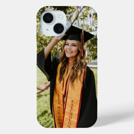 Maak Je Eigen Aangepaste Afstudeerfoto Case-Mate iPhone Case (Achterkant)