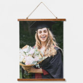 Maak Je Eigen Aangepaste Afstudeerfoto Hangend Wandkleed (Voorkant)