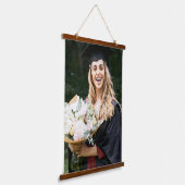 Maak Je Eigen Aangepaste Afstudeerfoto Hangend Wandkleed (Gebogen)