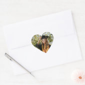 Maak je eigen aangepaste afstudeerfoto hart sticker (Envelop)