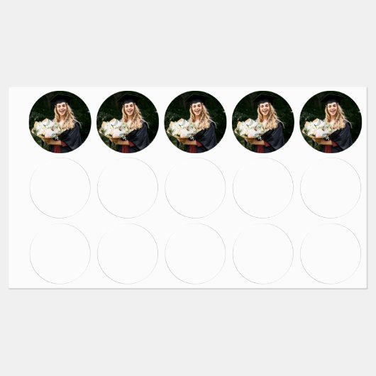 Maak Je Eigen Aangepaste Afstudeerfoto Labels (Vel)