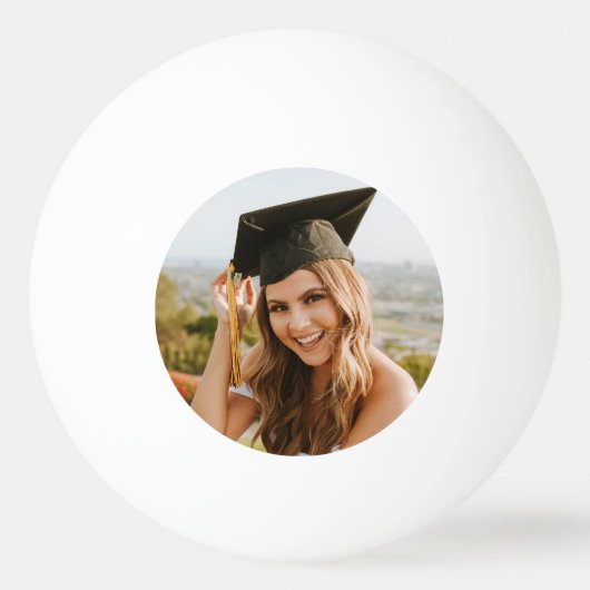 Maak Je Eigen Aangepaste Afstudeerfoto Pingpongbal (Voorkant)
