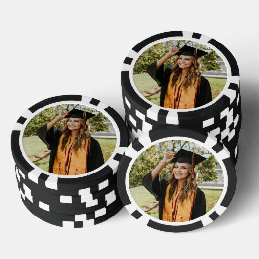 Maak Je Eigen Aangepaste Afstudeerfoto Poker Chips (Opstapeling)