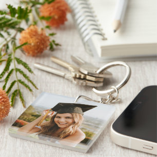 Maak Je Eigen Aangepaste Afstudeerfoto Sleutelhanger