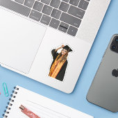 Maak Je Eigen Aangepaste Afstudeerfoto Sticker (Laptop met iPhone)