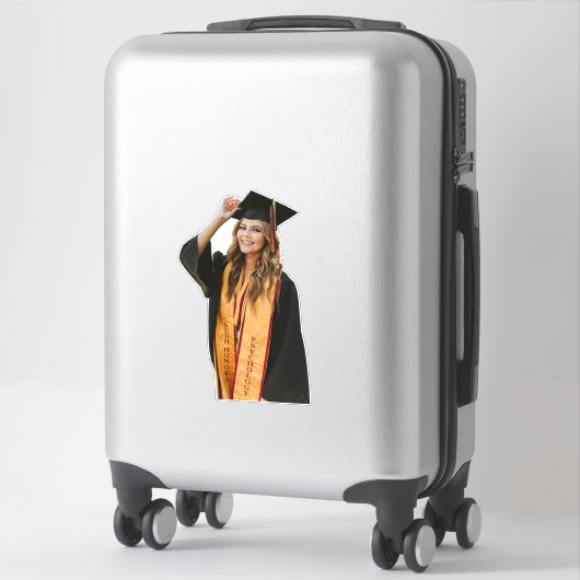 Maak Je Eigen Aangepaste Afstudeerfoto Sticker (Koffer)