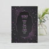 Maak Je Eigen Aangepaste Art Deco Omkaderde Sterre Menu (Staand voorkant)