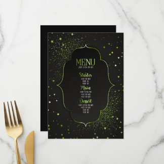 Maak Je Eigen Aangepaste Art Deco Omlijste Sterren Menu