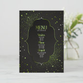 Maak Je Eigen Aangepaste Art Deco Omlijste Sterren Menu (Staand voorkant)