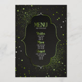 Maak Je Eigen Aangepaste Art Deco Omlijste Sterren Menu (Voorkant)