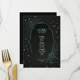 Maak Je Eigen Aangepaste Art Deco Omlijste Sterren Menu