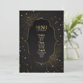 Maak Je Eigen Aangepaste Art Deco Omlijste Sterren Menu (Staand voorkant)