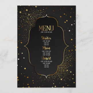 Maak Je Eigen Aangepaste Art Deco Omlijste Sterren Menu
