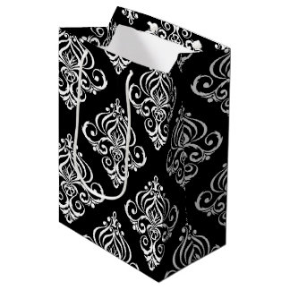 Maak je eigen aangepaste B&W Damast Medium Cadeauzakje