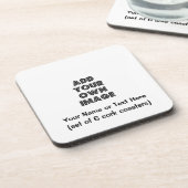 Maak je eigen aangepaste balkOnderzetters! Drankjes Onderzetter (Linkerzijde)