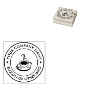 Maak je eigen aangepaste bedrijfslogo koffie rubberstempel (Gestempeld)