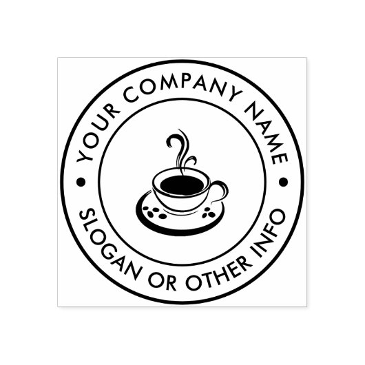 Maak je eigen aangepaste bedrijfslogo koffie rubberstempel (Afrduk)