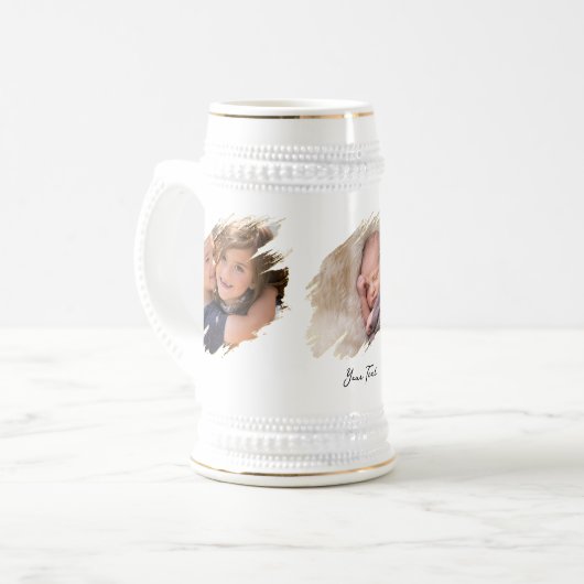 Maak je eigen aangepaste bierliefhebber Stein foto Bierpul (Voorkant links)