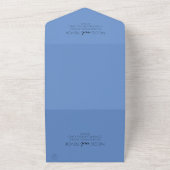 Maak je eigen aangepaste blauwe all in one uitnodiging (Buitenkant)