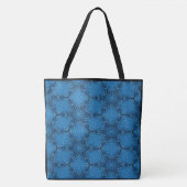 Maak Je Eigen Aangepaste Blauwe Spijkerbroek Patch Tote Bag (Voorkant)