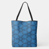 Maak Je Eigen Aangepaste Blauwe Spijkerbroek Patch Tote Bag (Achterkant)