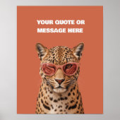 Maak Je Eigen Aangepaste Citaat Luipaard  Poster (Voorkant)