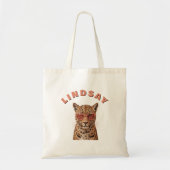 Maak Je Eigen Aangepaste Citaat Luipaard Tote Bag (Voorkant)