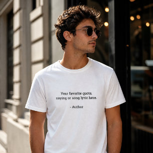 Maak Je Eigen Aangepaste Citaat T-shirt