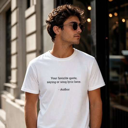 Maak Je Eigen Aangepaste Citaat T-shirt