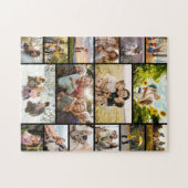 Maak je eigen aangepaste collage van 16 foto's legpuzzel (Horizontaal)