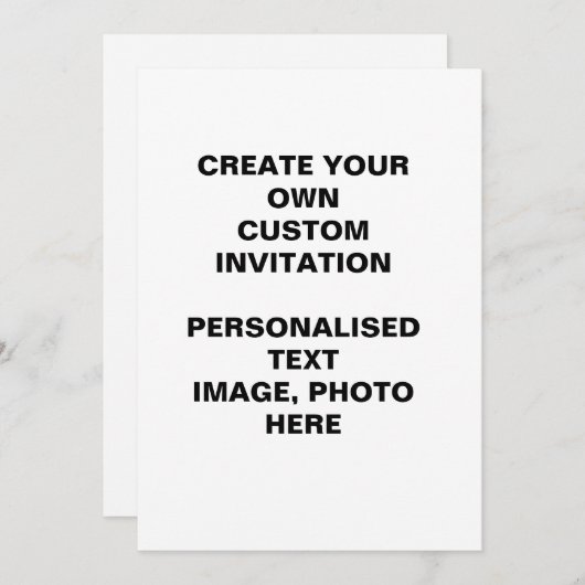 Maak je eigen aangepaste doe-het-zelf uitnodiginge kaart (Voorkant / Achterkant)