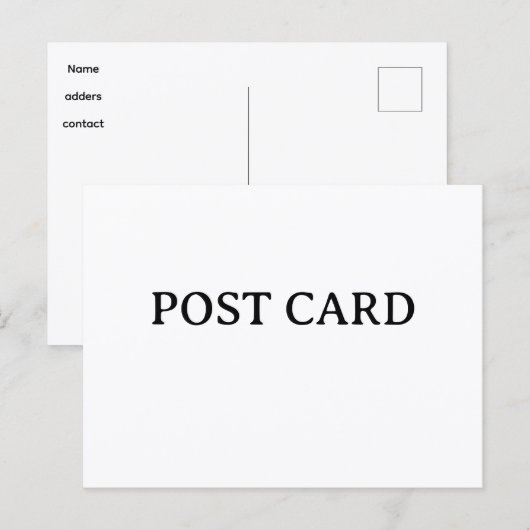 Maak Je Eigen Aangepaste Eenvoudige Ontwerp Briefkaart (Voorkant / Achterkant)